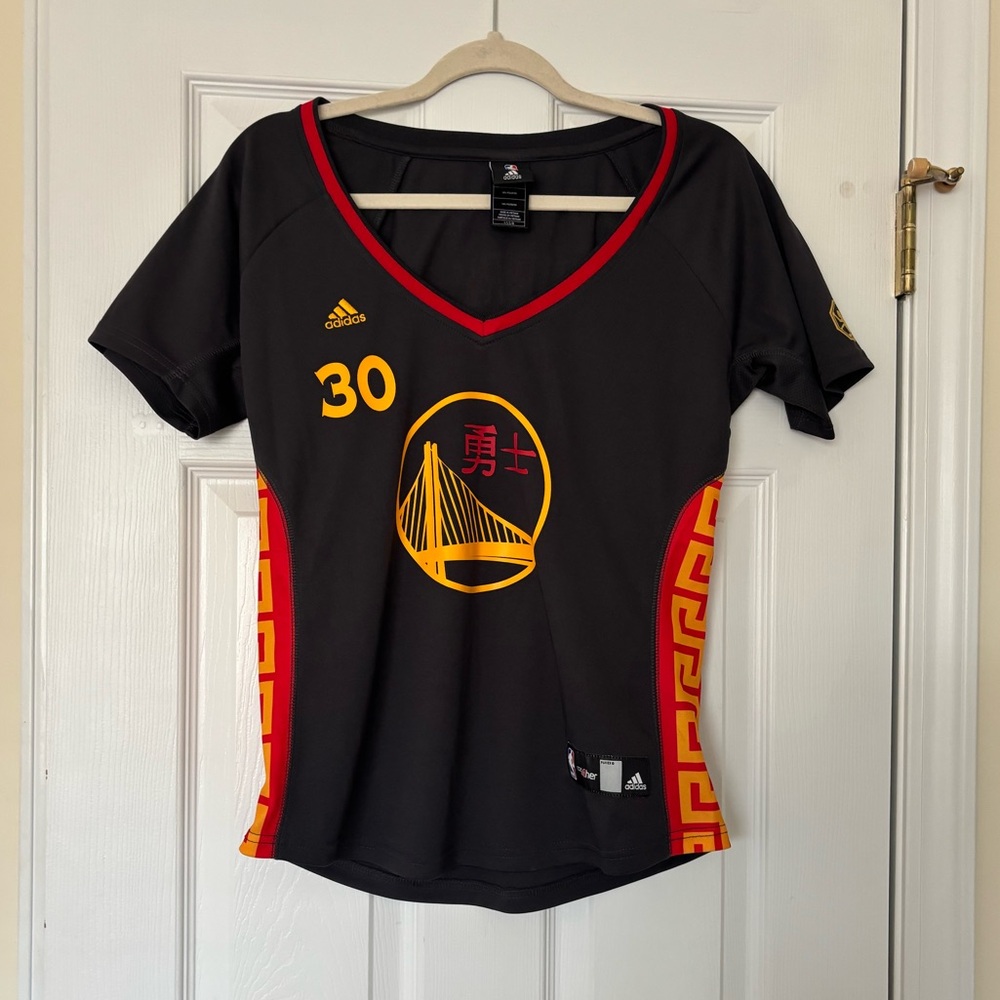 Golden State Warriors Chinese New Year Steph Curry NBA Basketball Jersey | L